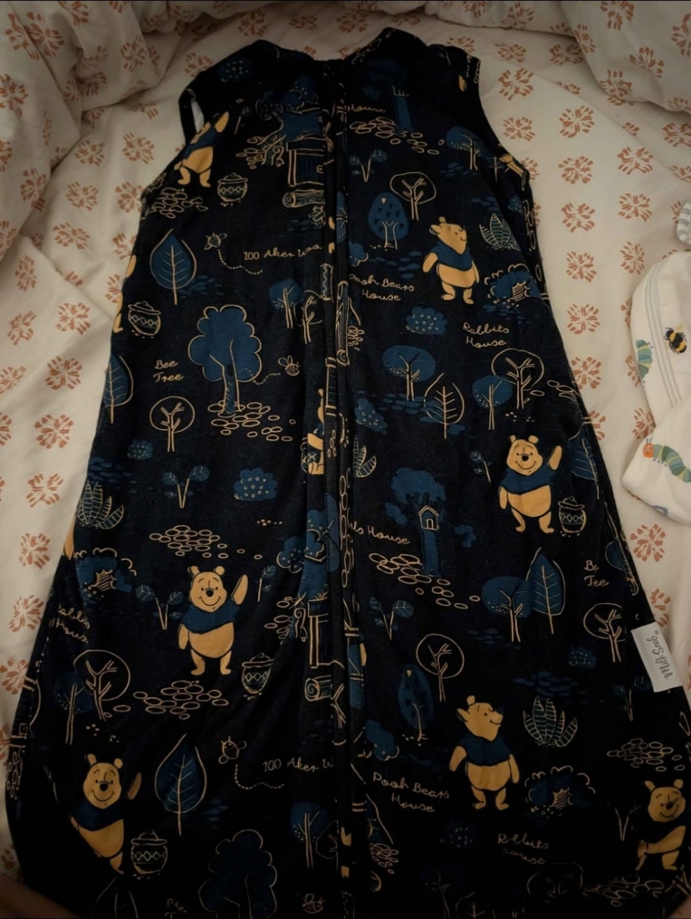 milk Snob Winnie the Pooh Navy & Mustard Sleep Sack 0-6months